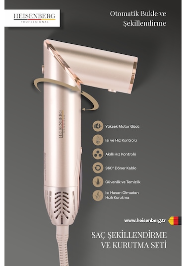 Heısenberg Professional Airwrap Saç Şekillendirme Ve Kurutma Seti