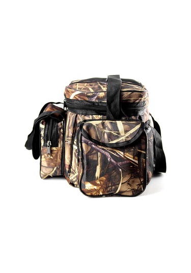 Büyük Kapasiteli Olta Takımı Çanta Su Geçirmez Olta-kamuflaj