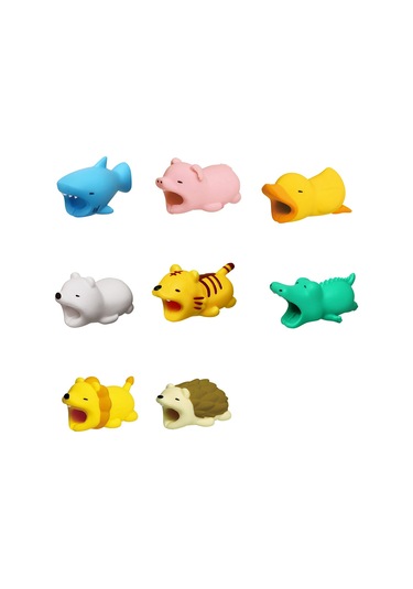 Konesam Aslan Şekilli Kablolu Koruyucu, Pvc Materyal, Kabloları Kırılmadan Korur, 90 Derece Konnektör, Pratik Ve Sevimli