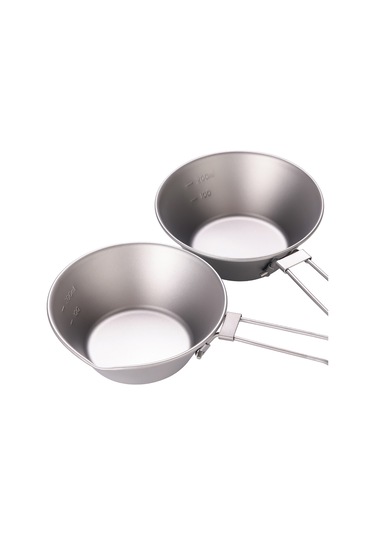 Xiyyadms Titanium Konik Kase 300ml - Spoutsuz Mini Boyut, Hafif Tasima, Islak Ortamlarda Kullanimi Icin Optimal METALİK