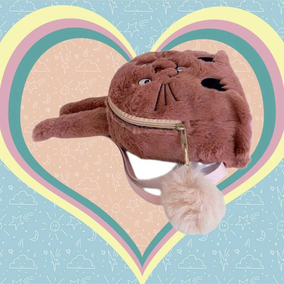 Tezzgelsin Tavşan Peluş Çocuk Sırt Çantası Çocuk Çantası Gül Kurusu