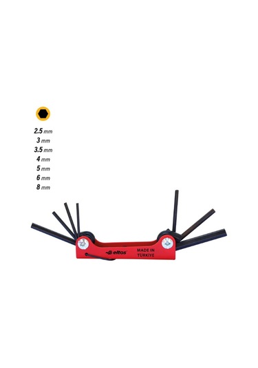Nalburkent Eltos Çakı Alyan Seti 7 Parça 2.5-8 Mm Kompakt Yerli Üretim