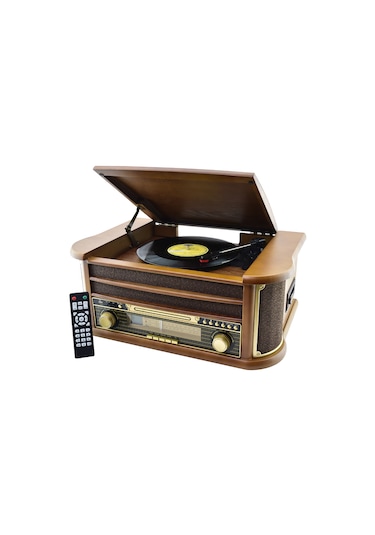 Ahşap Pikap 2x5w Stereo Spk Mp3 Çalar Usb-radyo-cd-kaset Bt Müzik