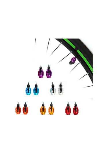 Reedark 2 Adet Gümüş Renkli Füze Desenli Sürekli Kullanımlı Bisiklet Lastik Valf Kapağı - Su Ve Toz Geçirmez, Kolay Kurulum