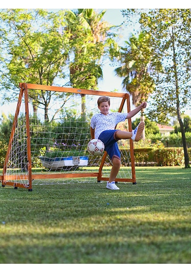 Mandu Futbol Kalesi 2 Adet Ahşap Rengi