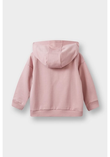 Defacto Kız Bebek Kapüşonlu İçi Yumuşak Tüylü Fermuarlı Sweatshirt E8350a525aubr277 Bordo