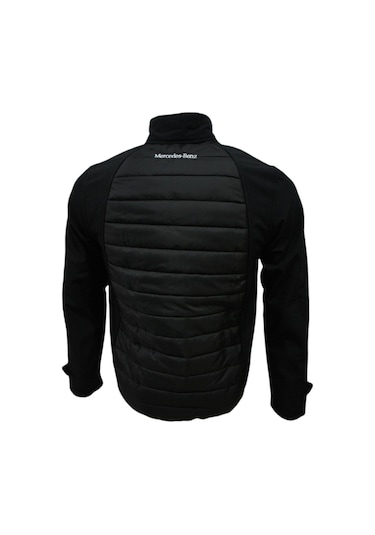 Uniprom Erkek Mercedes Mont Softshell-Ray Desen Likralı Siyah 5 Cepli Siyah