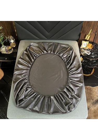 Yingfu Derin Gri 1.8m Yatak İçin İpucu Desenli Buz İpi Battaniye Seti - Yatak Koruyucu, Toz Önleyici, Konforlu Üçlü Takım DiğER