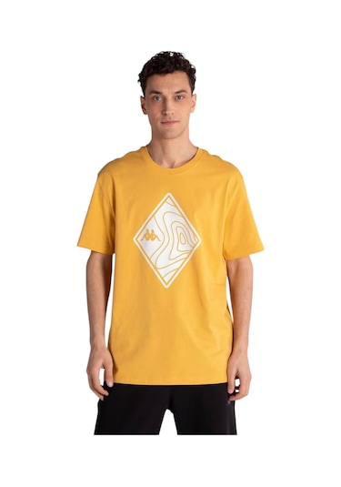 Kappa Erkek Nigraph Regular Fit Tişört Sari