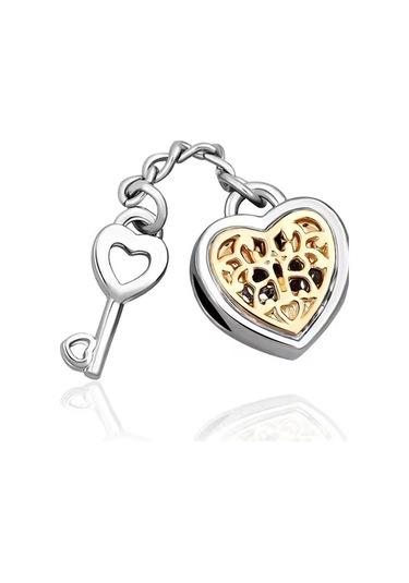 Fubena Sarı Kalbin Anahtarı Sallantılı Charm
