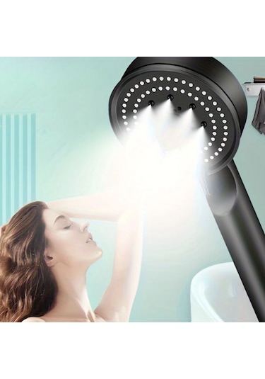 Büro Ev Ofis Yazlık Banyosu İçin 5mod Siyah Yüksek Basınçlı Ayarlanır Duş Başlığı Diğer