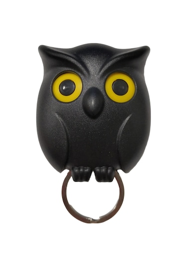 Youmex Duvar Tipi Baykuş Desenli Manyetik Anahtar Tutucu - Anahtarları Düzenle, Kolay Kurulum, Abs Plastik - Ev Dekorasyonu Ve Fonksiyon Birleşimi Siyah