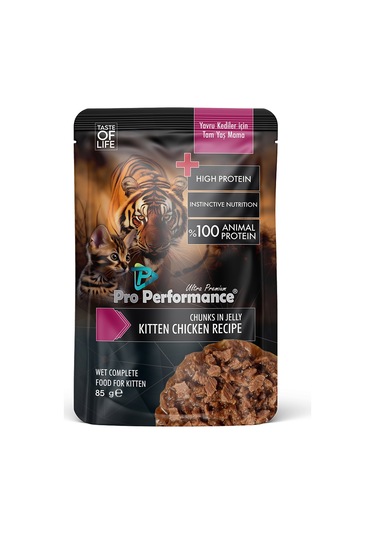 Pro Performance Tavuklu Parça Etli Pouch Yavru Kedi Konservesi 85 Gr 24'lü Paket