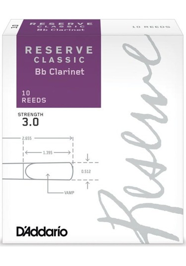 Rico Royal Dct Reserve Classic Bb Clarinet Reeds 3 Bb Klarnet Kam