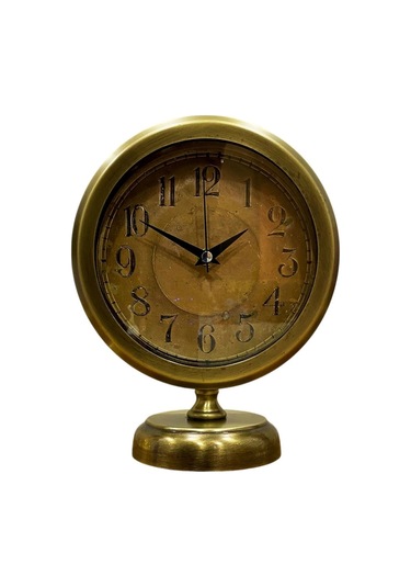 Retro Eskitme 25 X 20 Cm Metal Şık Masa Saati Çok Renkli