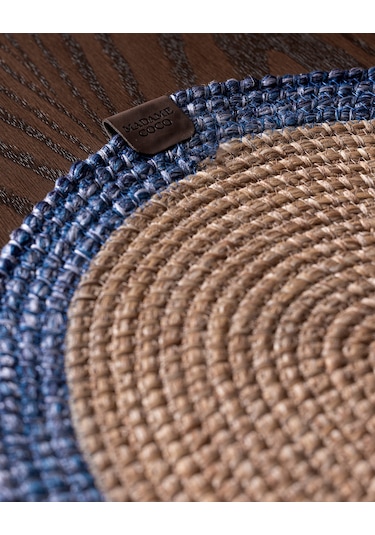 Madame Coco Alsace Masa Runner - Naturel/mavi 8684427227930 Çok Renkli