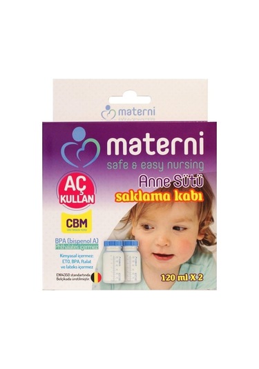 Materni Biberon Süt Saklama Kabı 2 x 120 ML