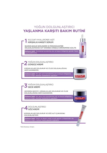 L'Oreal Paris Revitalift Filler %1.5 Saf Hyaluronik Asit Kırışıklık Karşıtı Serum 30 ML