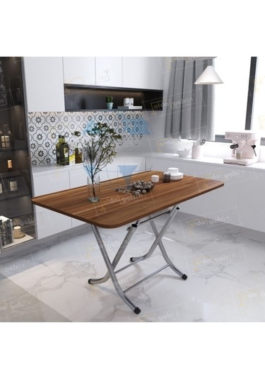 Dekoratif Katlanır Masa Mutfak Masası 70 120 Ahşap
