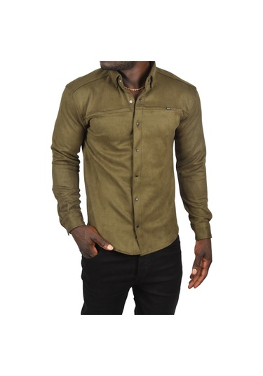 Deepsea Erkek Haki Çıtçıtlı Süet Gömlek 2500556 Haki Deepsea Erkek Haki Çıtçıtlı Süet Gömlek 2500556 Haki