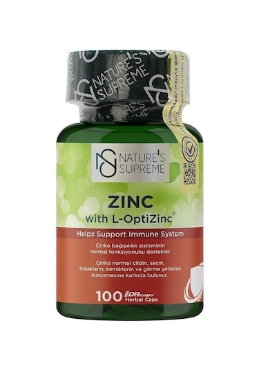 Natures Supreme Zinc 15 Mg 100 Kapsül Aromasiz