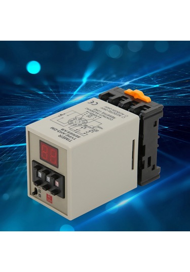Gajeena Ah3-dm Dijital Göstergeli Zaman Rölesi, A/b Çift Modlu, Ac220v, Yüksek Hassasiyetli, Tabanlı, 0.01s-990h Aralığı