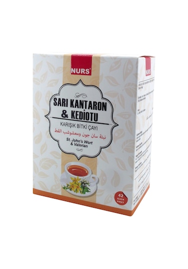 Nurs Sarı Kantaron & Kediotu Karışık Bitki Süzen Poşet Çay 42'li