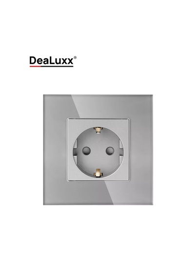 Dealuxx Cam Çerçeveli Tekli Gri Priz 193877358