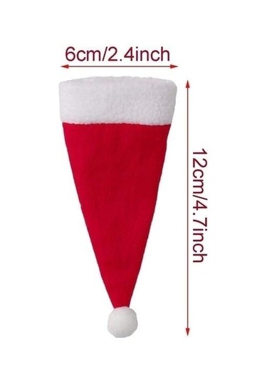 Merry Christmas Dekorasyon 2023 Noel Sofra Çanta Tutucu Noel Şapka Çatal Bıçak Çatal Çanta Noel Süs Dekor 10