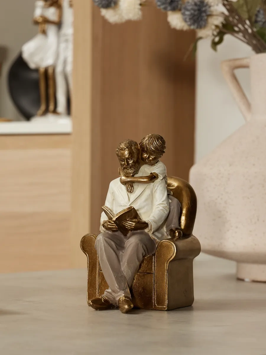 Lefard Dekoratif Heykelcik "dede Ve Torun" 19,5 Cm 200584940