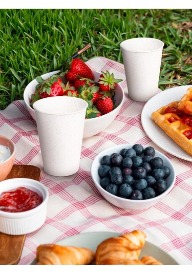 Gred Yeniden Kullanılabilir Plastik Bardak, 20 Adet 434183553 Beyaz Mat