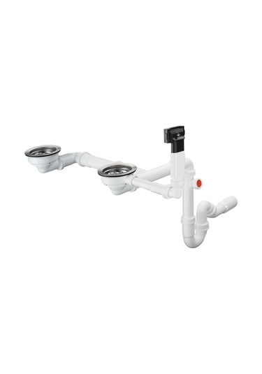 Hansgrohe S510-F635 Ankastre Granit Eviye 180/450 Beton Grisi + Manuel Gider Gri