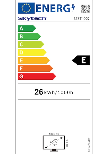 Skytech 32ST4000 32" 81 Ekran HD Ready LED TV