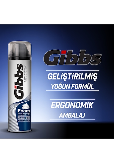 Gibbs Regular Tıraş Köpüğü 4 x 200 ML