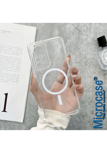 Xiaomi 12/12X/12S Magsafe Yarı Esnek Plastik Şeffaf Kılıf -AL8115