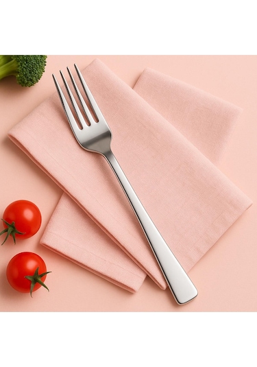 Sade 6'lı Yemek Çatalı Çelik