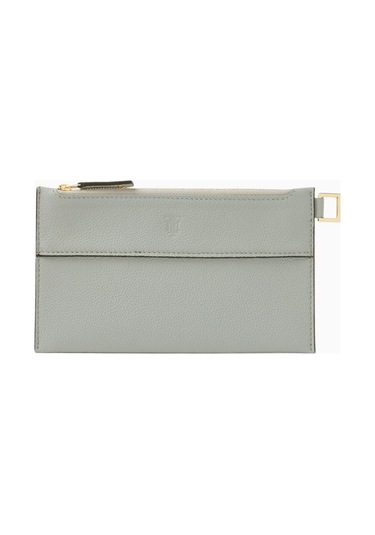 Montroi Small Nomad Deri Pouch Gri Kompakt Unisex Clutch