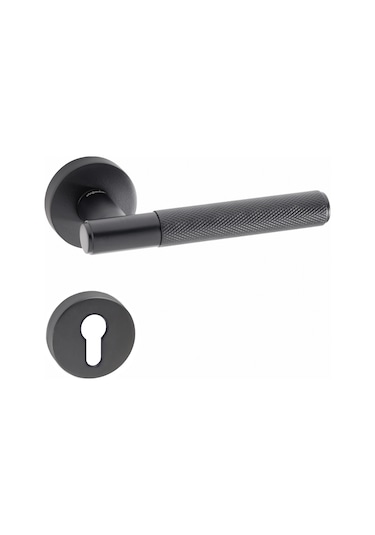 Doğanlar Tore Mat Siyah Rozetli Kapı Kolu Takım-yale Kol Pk001dgn0066 Renkli