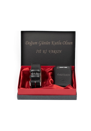 Westpolo 5550 Hakiki Deri Mekanizmalı Cüzdan & Kemer Erkek Set