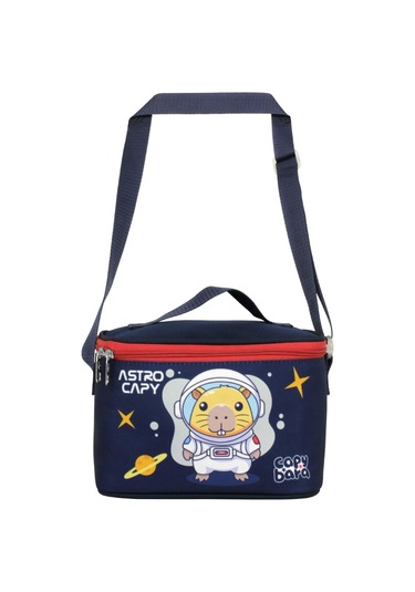 Capybara Erkek Çocuk Isı Yalıtımlı Astronot Beslenme Çantası - Lacivert - Kırmızı - 5228 Çok Renkli