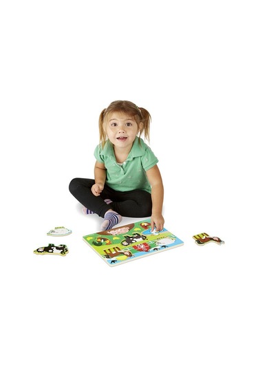 Melissa And Doug Ahşap Tutmalı Yapboz-Çiftlik