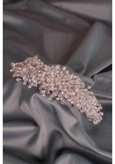 FdayAksesuar Gelinlere Özel Pollux Kristal Boncuklu Gelin Tacı Saç Aksesuarı FRDY31645