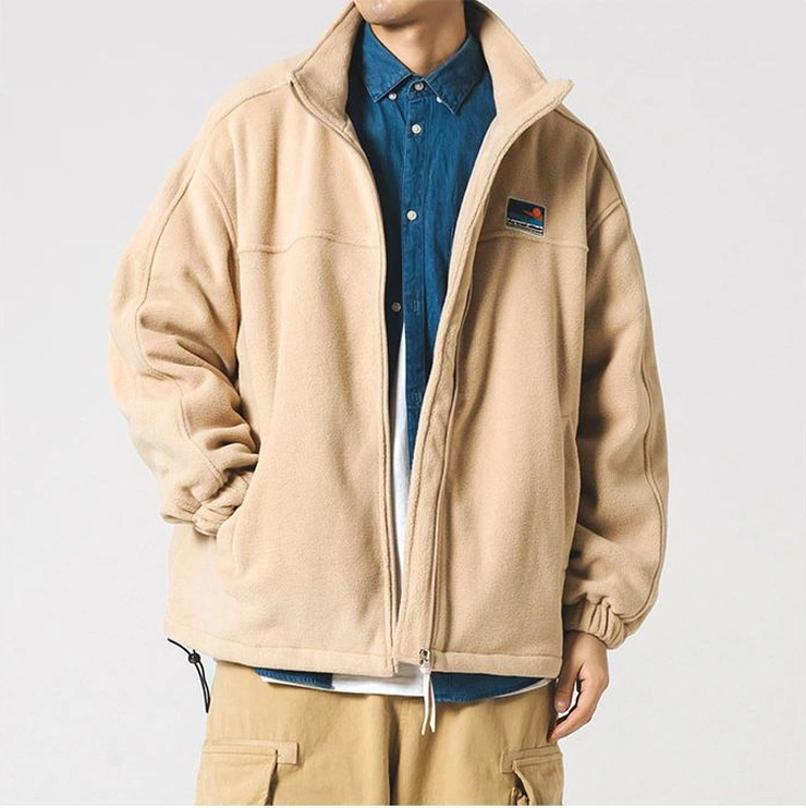 Snapbuy Rahat Kesim Erkek Polar Ceket Bej Krem