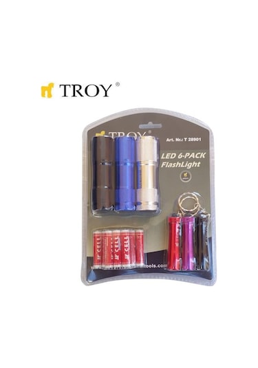 Troy 28901 Led El Feneri Seti 6 Parça N11.5903 Çok Renkli