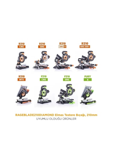 Evolution Rageblade210dıamond Elmas Testere Bıçağı, 210mm