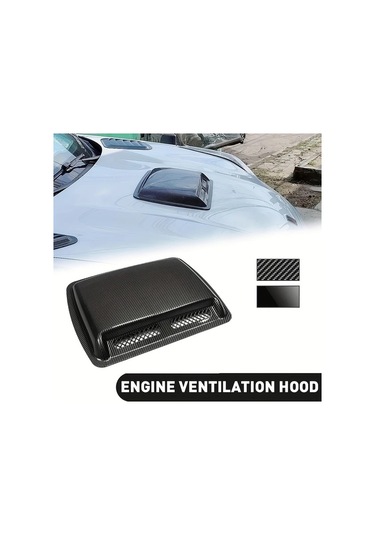 Xuweiwei Abs Plastik Carbon Fiber Black Kaput Sürgüsü Kolay Montaj Hava Akış Emme Dekoratif Kaput Kapağı