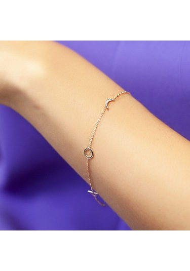 Ariş Pırlantalı 4 Element Sembol  Bileklik