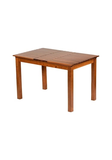 Bahçeme Kaş 80x120 Sabit Ayaklı Ahşap Bahçe Balkon Masası