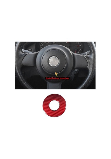 86 Gt86 2012-2020 İçin Kuru Karbon Fiber Direksiyon Simidi Orta Dekoratif Kaplama Kaplaması, Kırmızı - Kaiyi