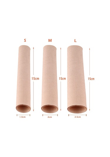 Sones 3 Adet Ayak Parmakları Yastık Tüpü Kılıfı Kesilebilir Silikon Jel Ayak Pedi Küçük 15 Cm